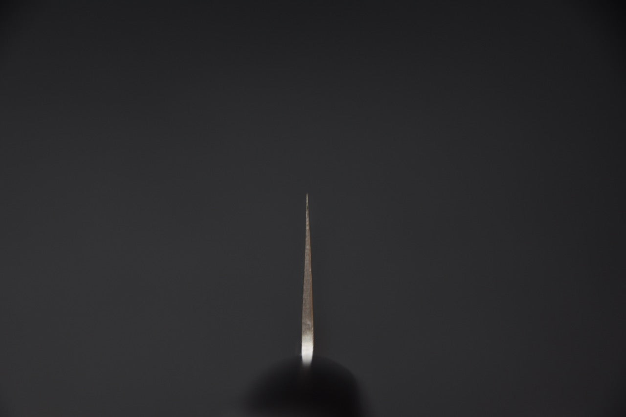 Hitohira Imojiya Kuma Blue #2 Nashiji Tsuchime Santoku 170mm Pakka Handle