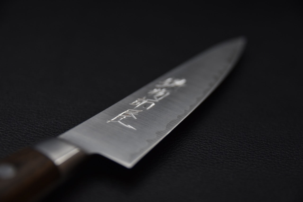 Couteau japonais Hitohira Imojiya SG2 lame gravée

