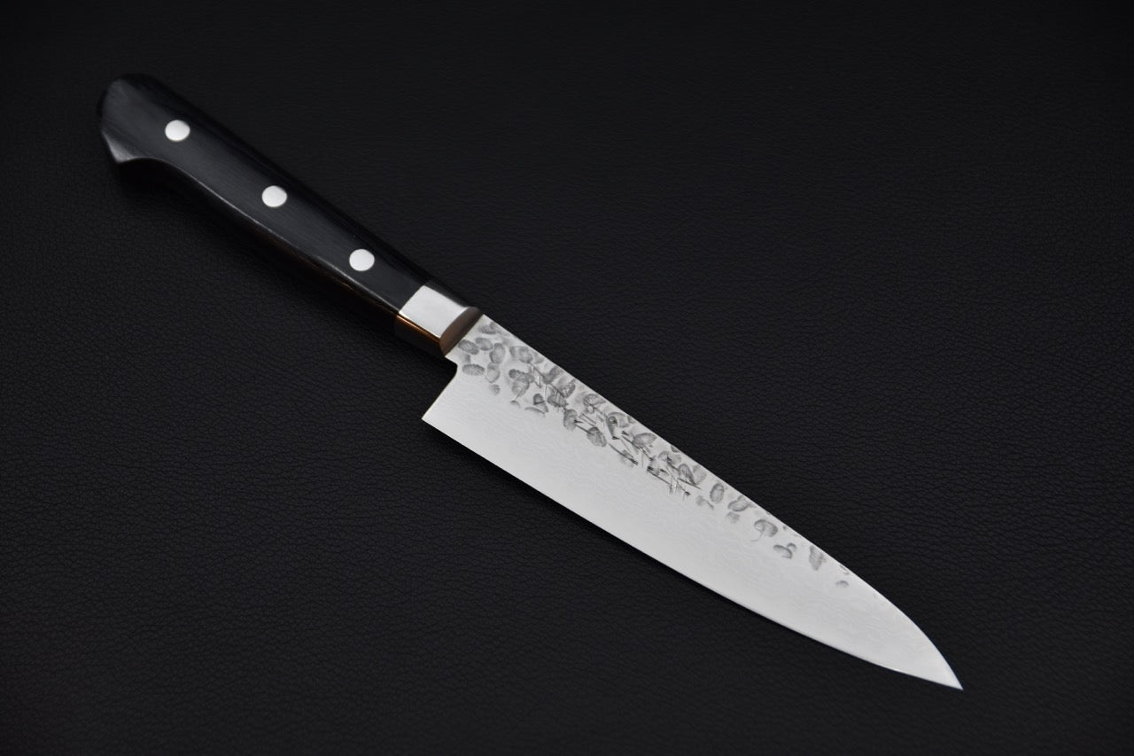 Hitohira Imojiya VG-10 ST Tsuchime Damascus Petty 135mm Pakka (Yo)