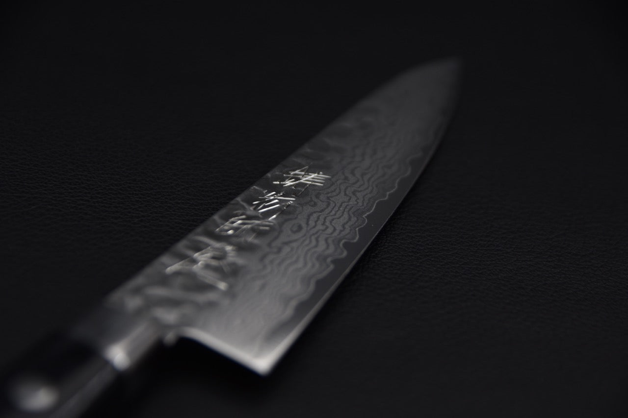 Hitohira Imojiya VG-10 ST Tsuchime Damascus Petty 135mm Pakka (Yo)
