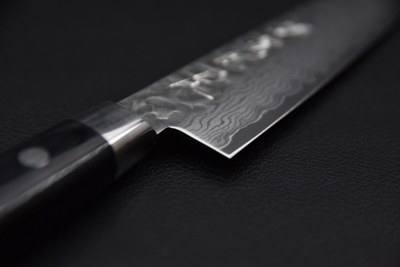 Hitohira Imojiya VG-10 ST Tsuchime Damascus Petty 135mm Pakka (Yo)