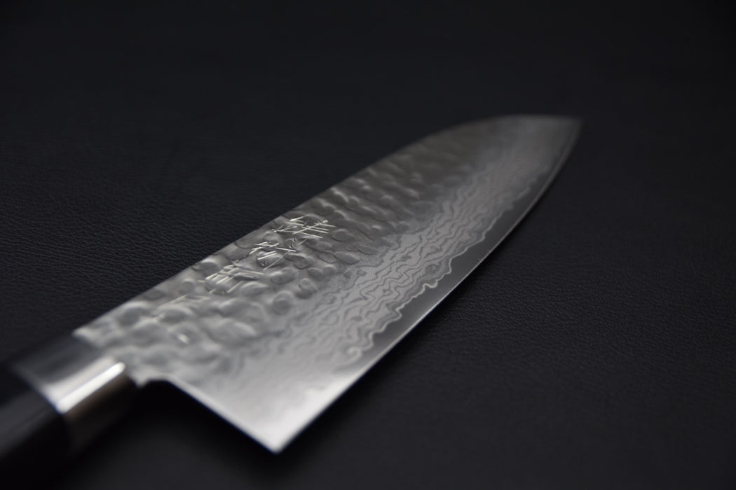 Hitohira Imojiya ST Tsuchime Damascus Santoku Pakka (Yo)