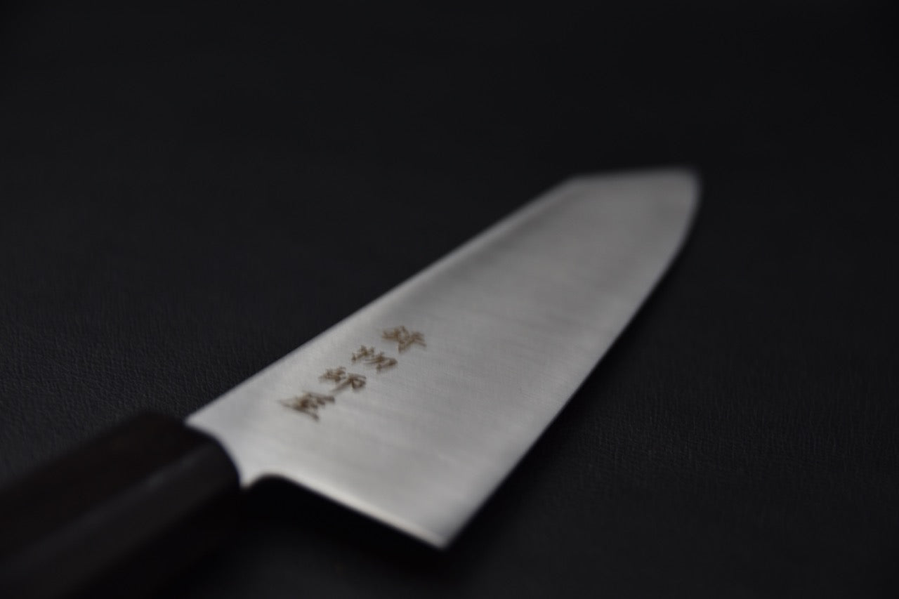 Détail de la lame inox DSR-1K6 du couteau japonais Bunka TH 180 mm