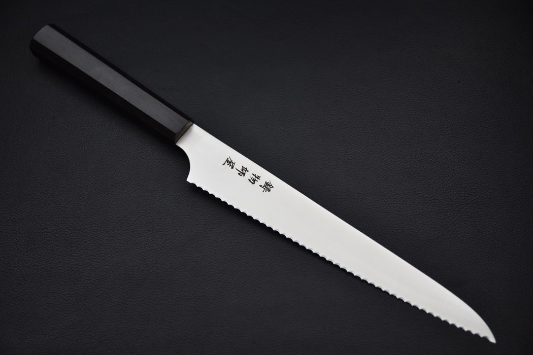 Hitohira Imojiya TH Stainless Couteau à Pain 240mm Ebony