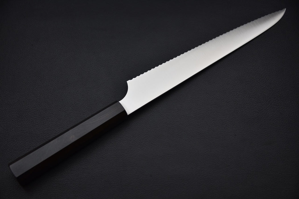 Hitohira Imojiya TH Stainless Couteau à Pain 240mm Ebony