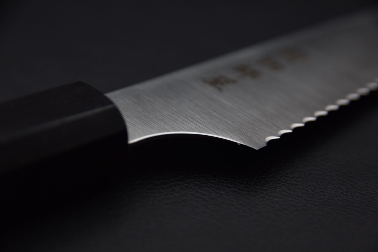 Hitohira Imojiya TH Stainless Couteau à Pain 240mm Ébène
