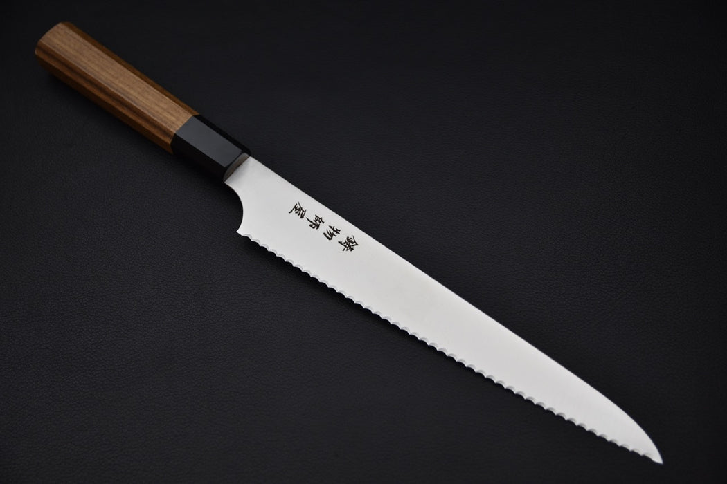 Hitohira Imojiya TH Stainless Bread Knife 240mm Teak