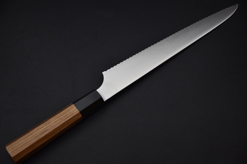 Hitohira Imojiya TH Stainless Bread Knife 240mm Teak