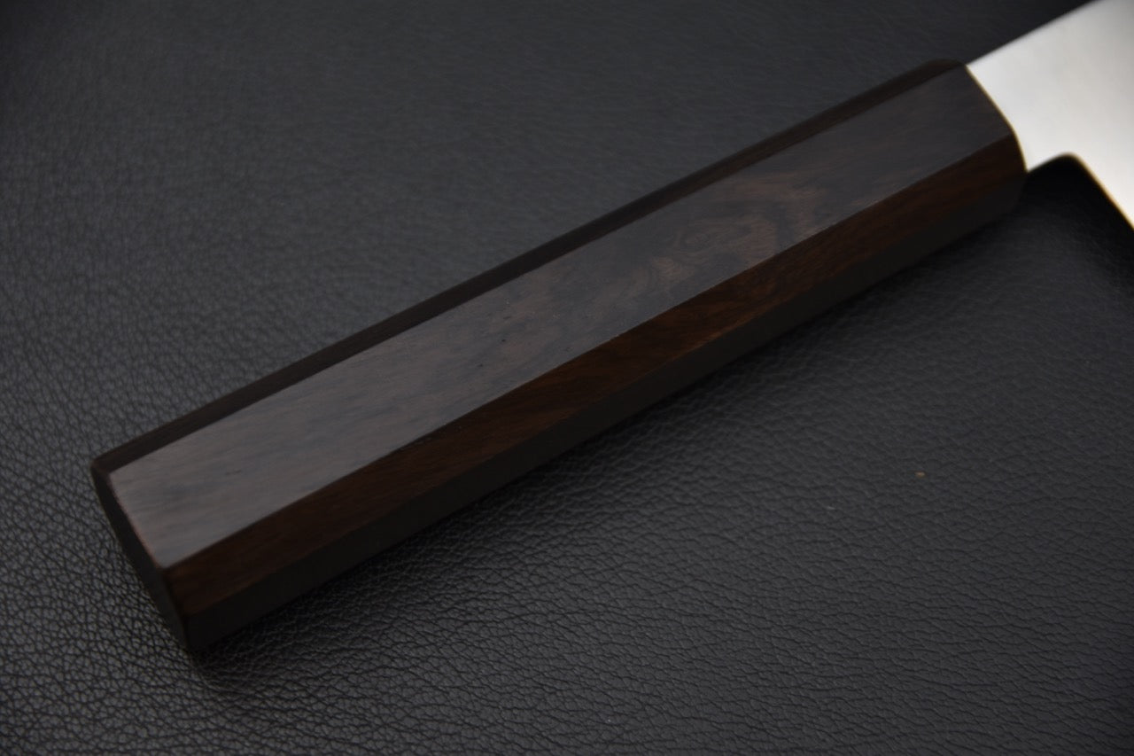 Manche octogonal en ébène (Wa) du couteau japonais Hitohira TH Sujihiki