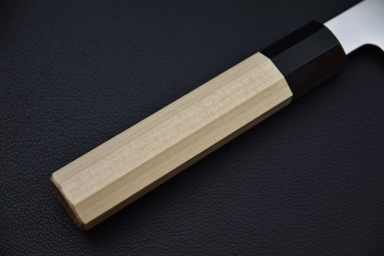 Manche octogonal en bois de ho du couteau japonais Hitohira KH Inox