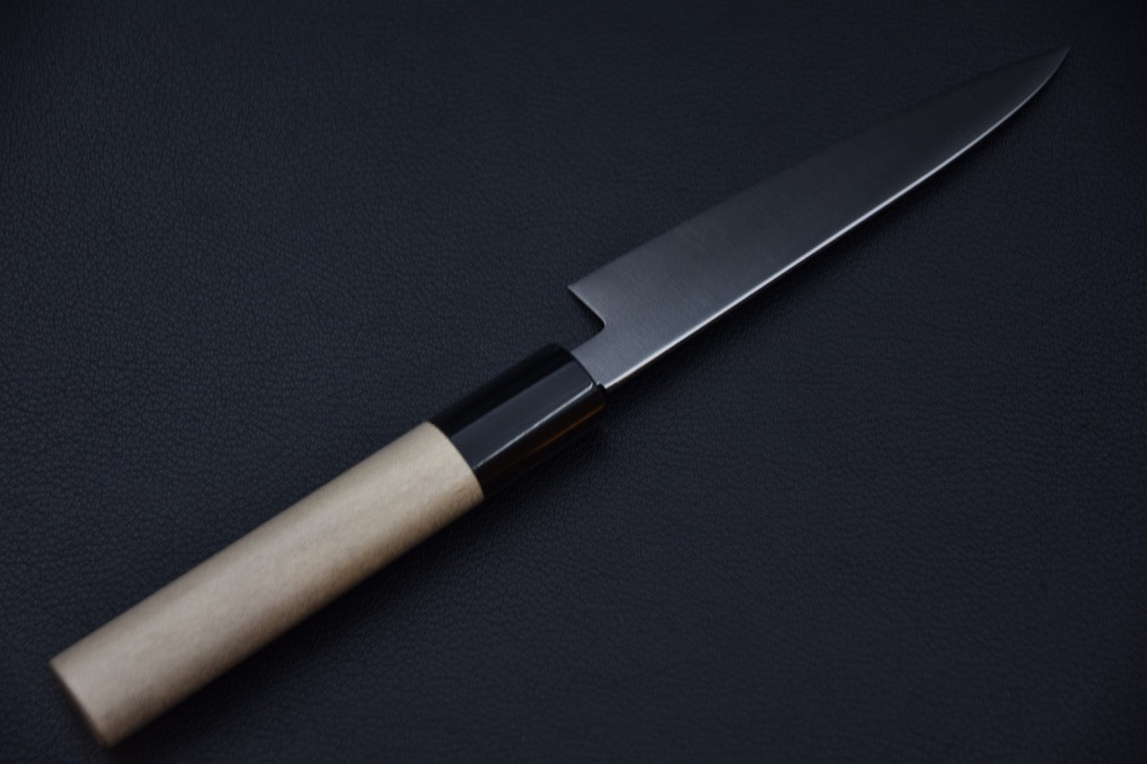 Couteau utilitaire japonais Hitohira KH Petty, lame inox 120mm, manche traditionnel magnolia