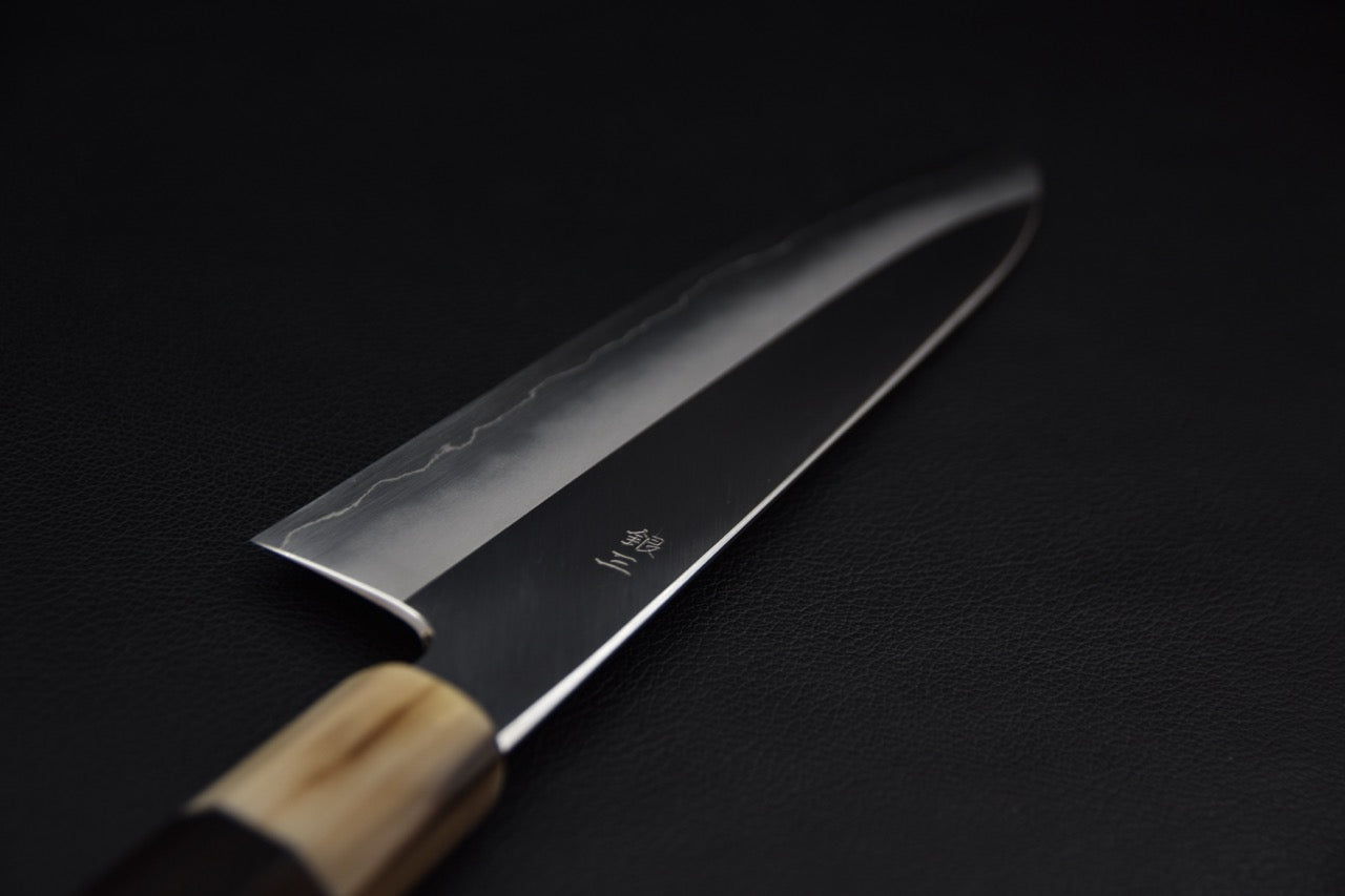 Hitohira Kikuchiyo Kyuzo Ginsan Migaki Gyuto 210mm Ébène