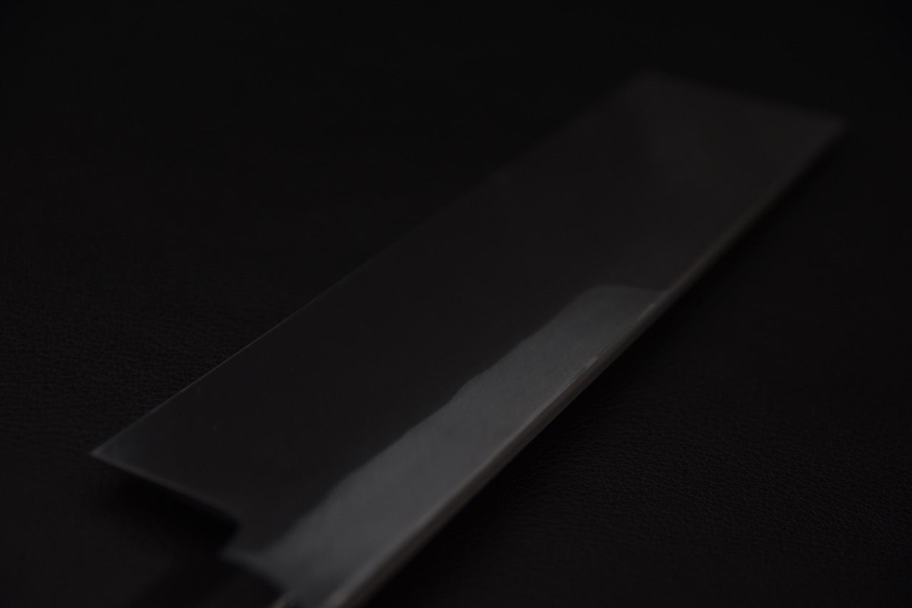 Vue latérale du couteau japonais usuba Hitohira, géométrie droite et lame haute — Stay Sharp Montréal.