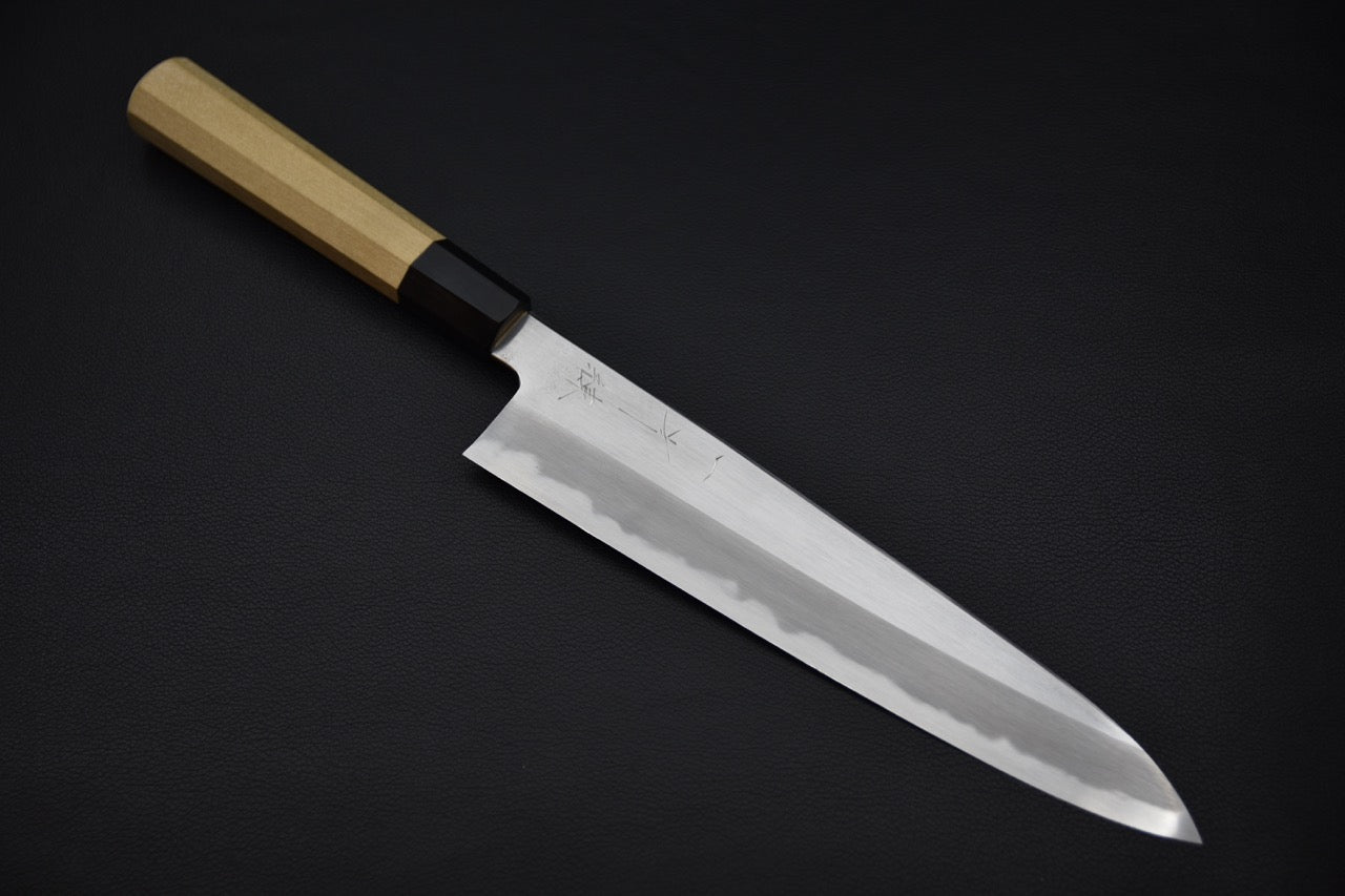 Hitohira Kikuchiyo Ren Shirogami #2 Gyuto 240mm Bois de Ho