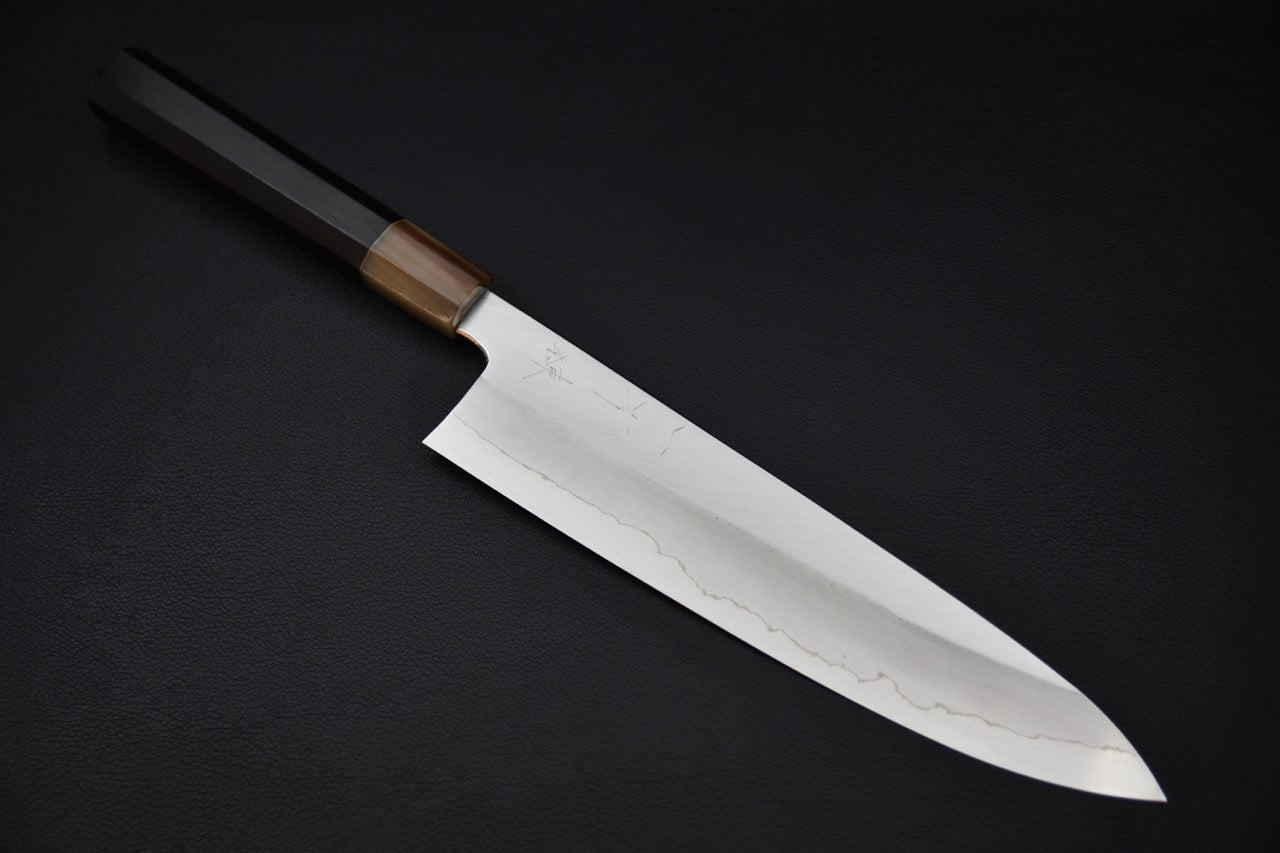 Hitohira Kikuchiyo Ren Ginsan Gyuto 240mm Ébène