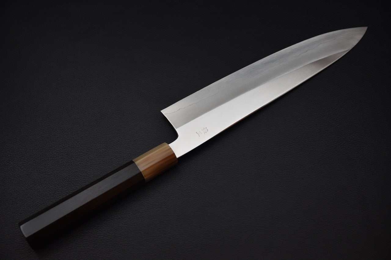 Hitohira Kikuchiyo Ren Ginsan Gyuto 240mm Ébène