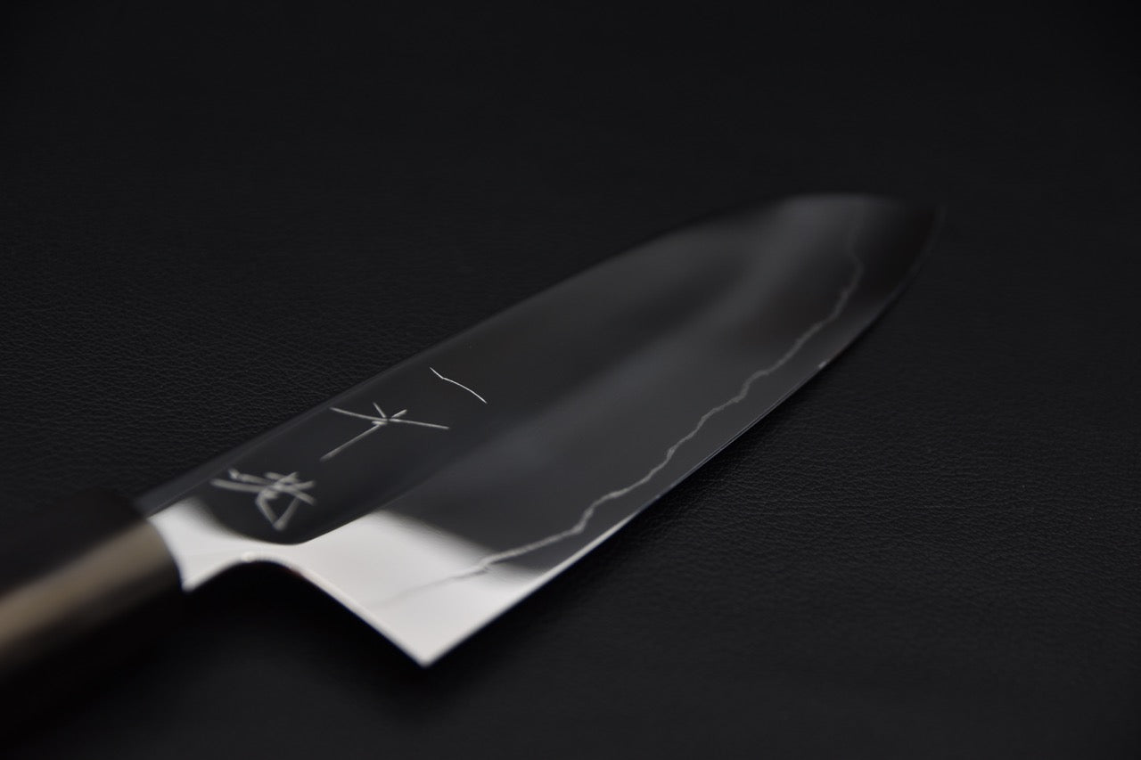 Hitohira Kikuchiyo Rou Ginsan Poli Miroir Complet Santoku Ébène