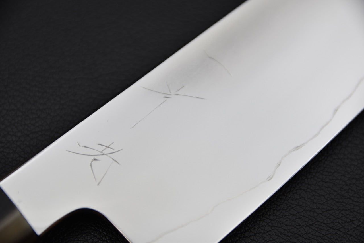 Hitohira Kikuchiyo Rou Ginsan Poli Miroir Complet Santoku Ébène