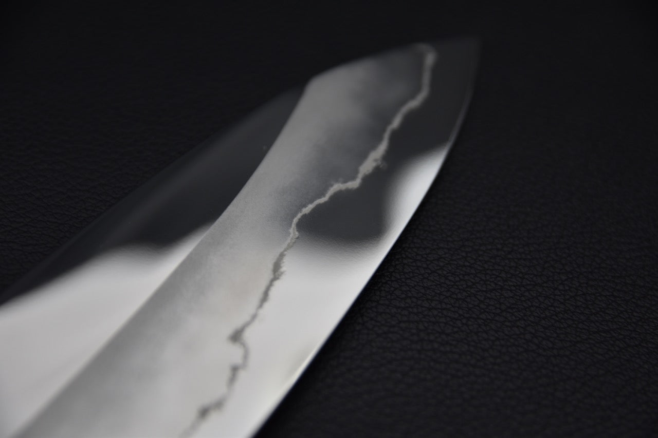 Hitohira Kikuchiyo Rou Ginsan Poli Miroir Gyuto 210mm Ébène