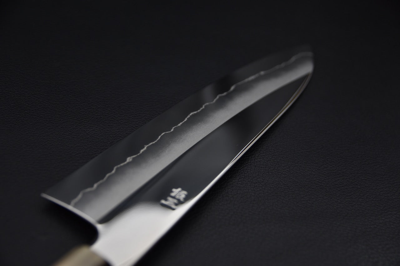 Hitohira Kikuchiyo Rou Ginsan Poli Miroir Gyuto 210mm Ébène