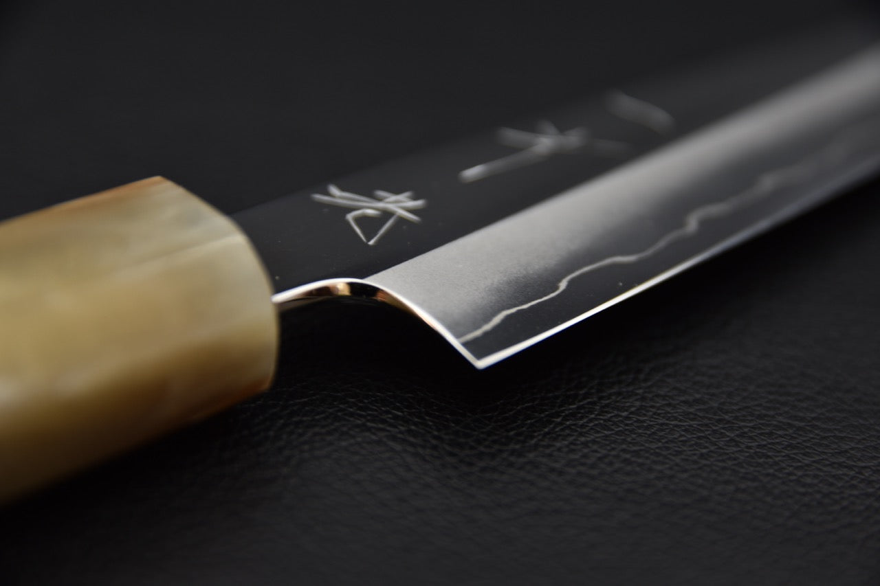 Hitohira Kikuchiyo Rou Ginsan Poli Miroir Petty 135mm Ebony