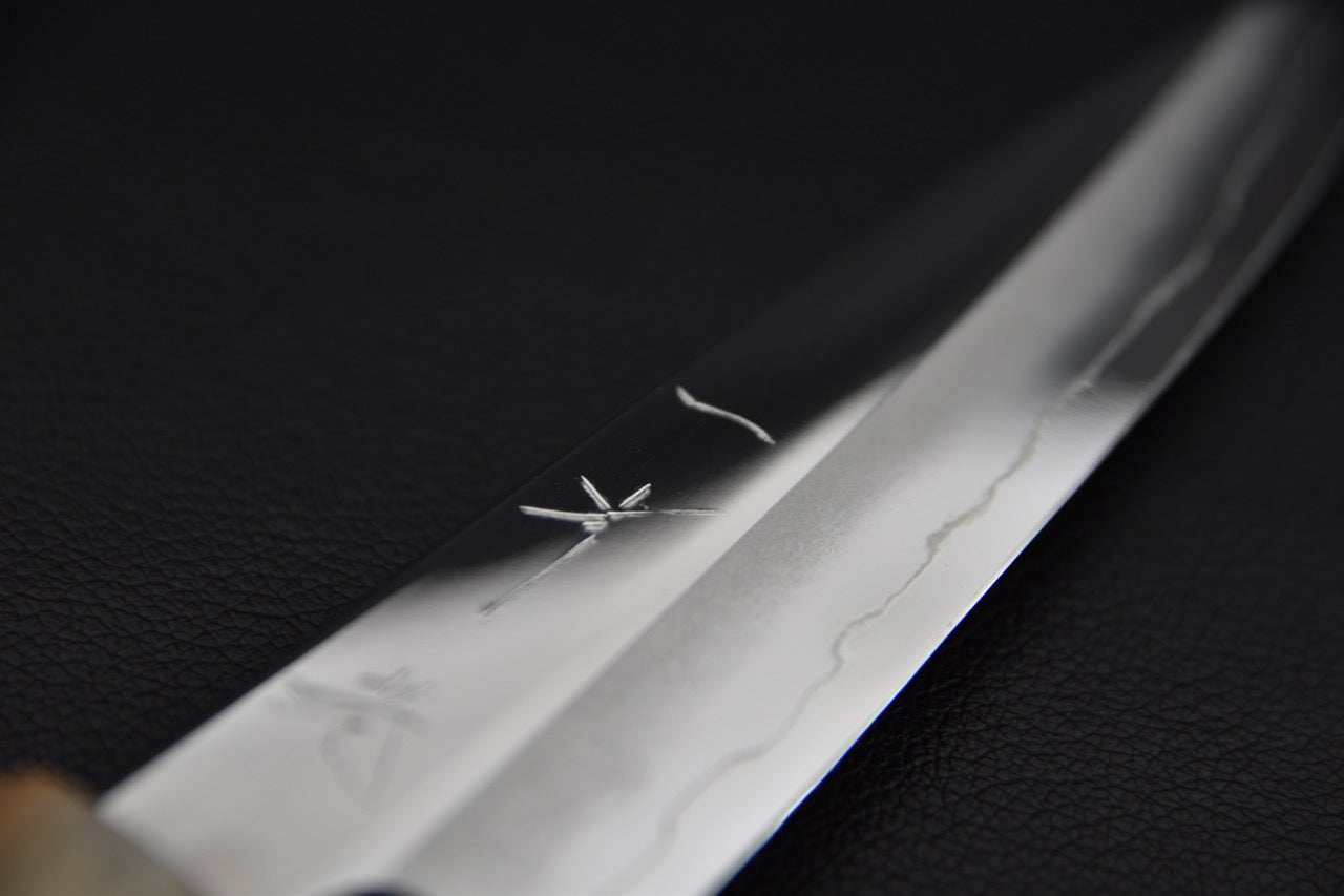 Hitohira Kikuchiyo Rou Ginsan Poli Miroir Petty 135mm Ebony