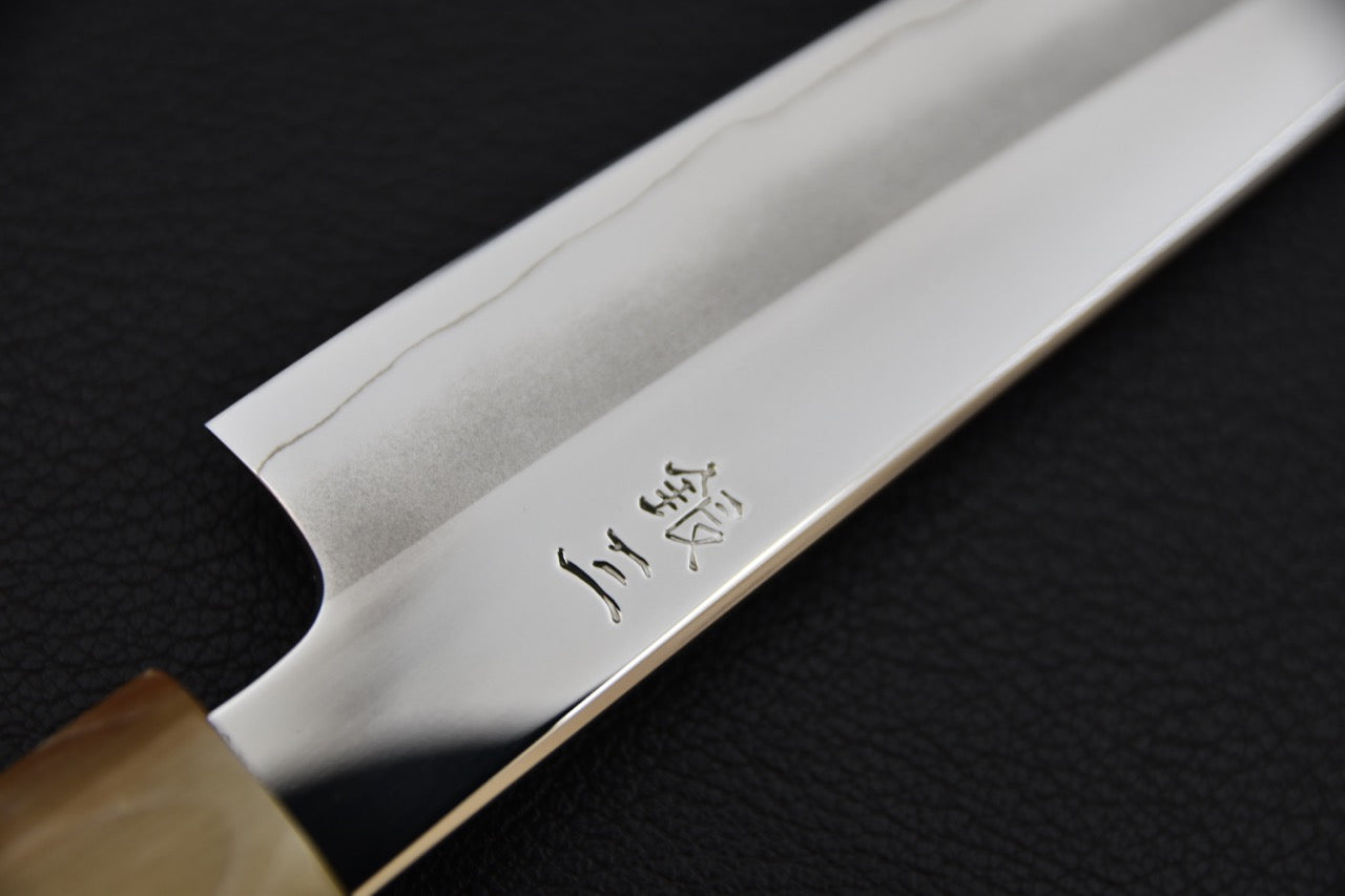 Hitohira Kikuchiyo Rou Ginsan Poli Miroir Petty 135mm Ebony