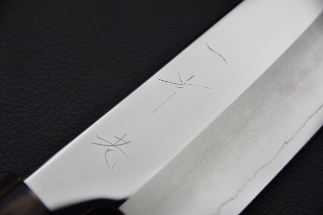 Hitohira Kikuchiyo Rou Ginsan Poli Miroir Santoku Ébène de Macassar Taihei