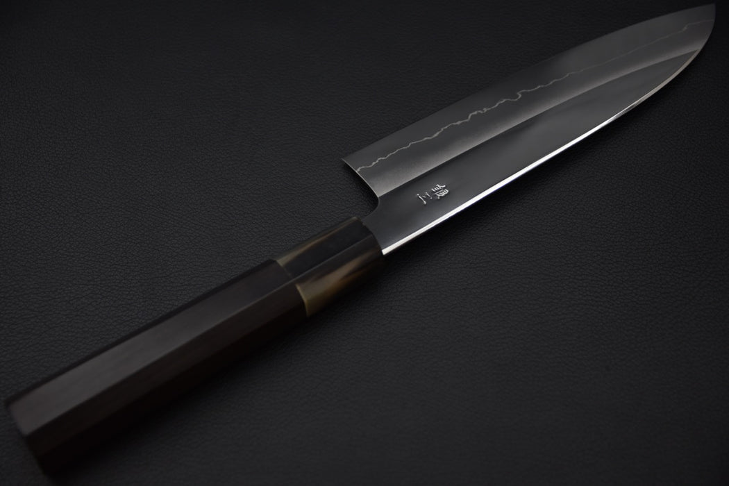 Hitohira Kikuchiyo Rou Ginsan Mirror Polished Santoku Macassar Ebony Taihei