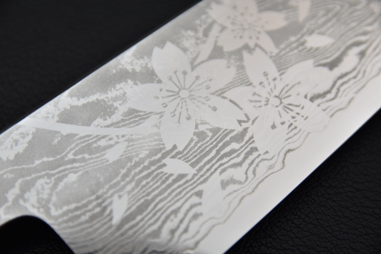 Hitohira Kikuchiyo Rou VG-10 Sakura Damascus Gyuto 240mm