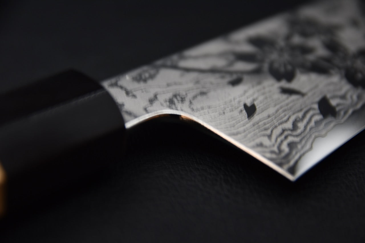 Hitohira Kikuchiyo Rou VG-10 Sakura Damascus Gyuto 240mm