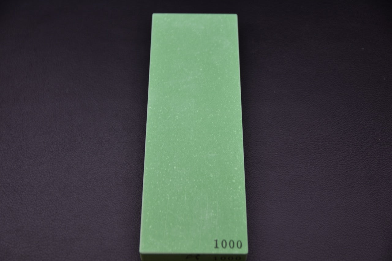 Pierre à aiguiser Hitohira MG #1000 vue du dessus, couleur verte
