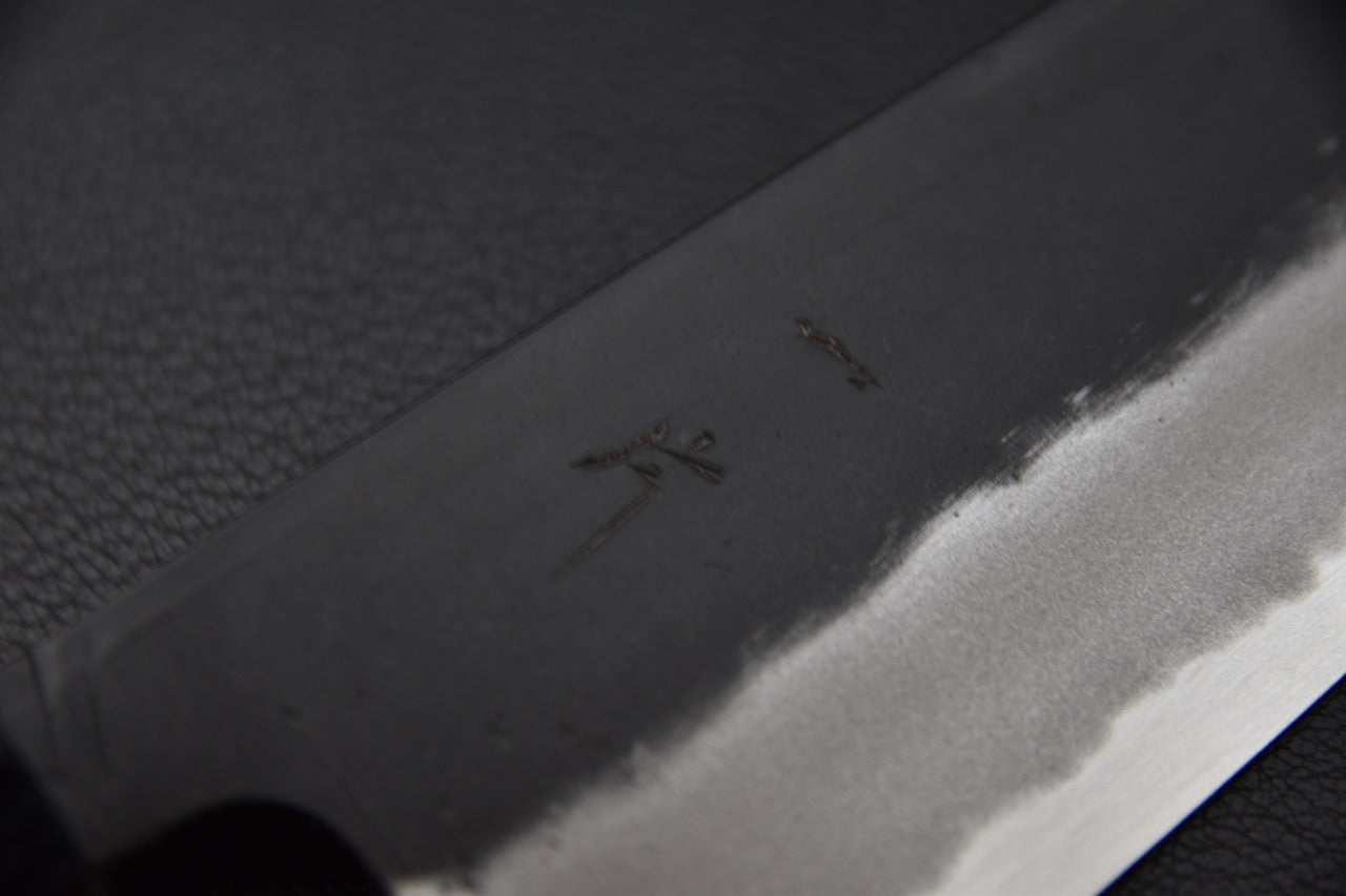 couteau japonais Hitohira Santoku 165 mm en acier Aogami #2 avec manche bois de rose