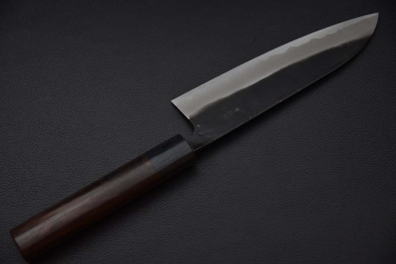 lame kurouchi acier Aogami #2 du couteau japonais Hitohira MS Santoku 165 mm