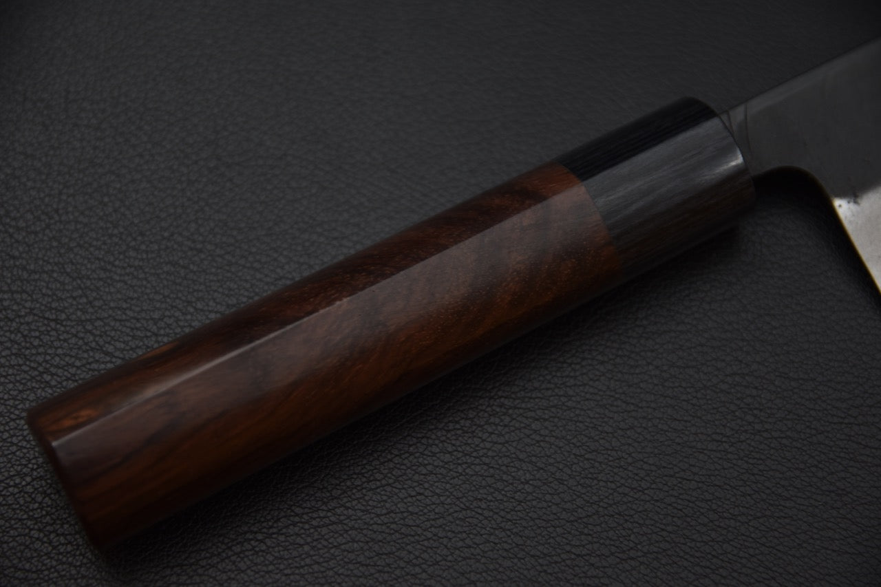 couteau japonais Hitohira MS Santoku 165 mm acier bleu #2, manche bois de rose