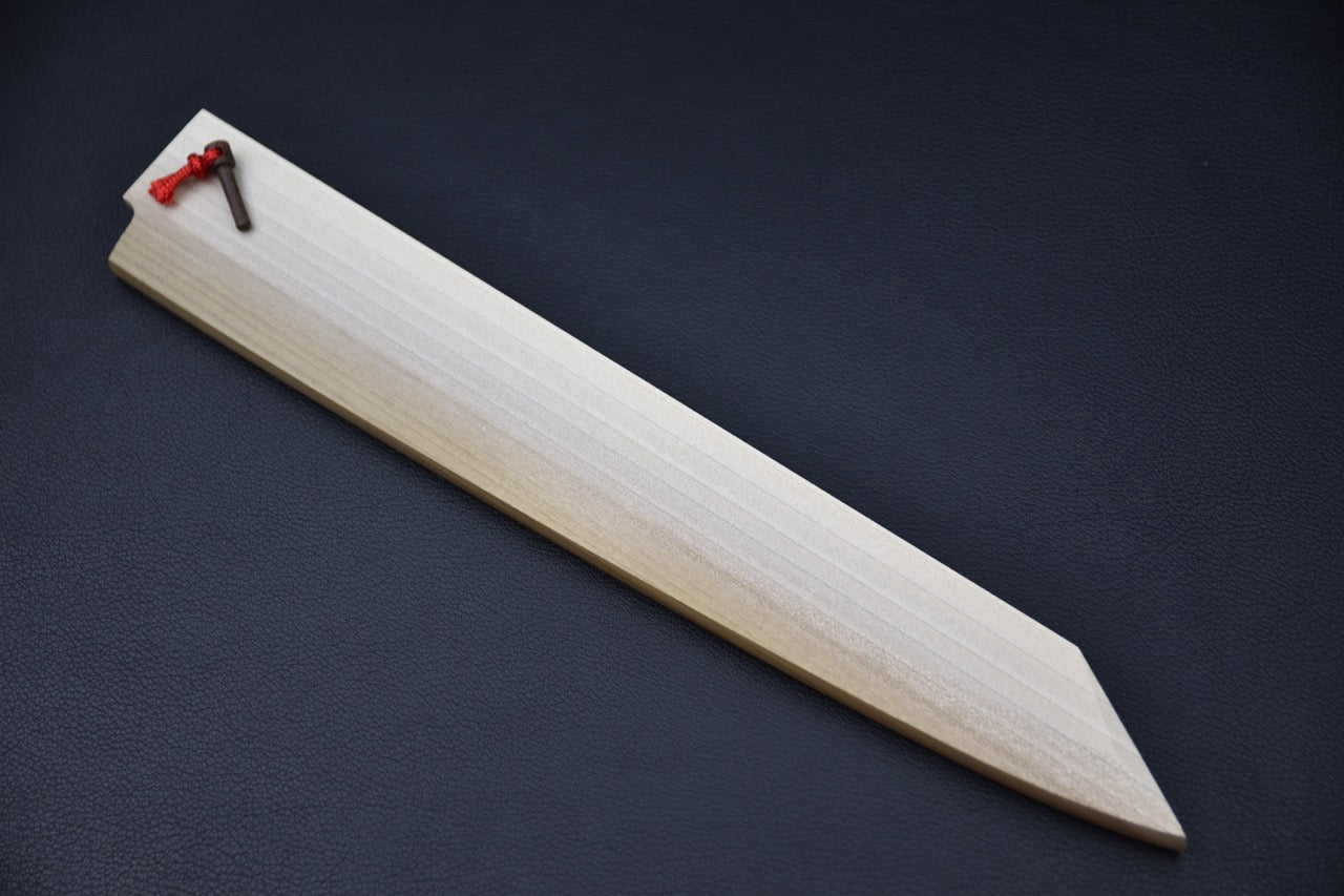 Saya bois de magnolia pour Kiritsuke Yanagiba 270 mm vue de face