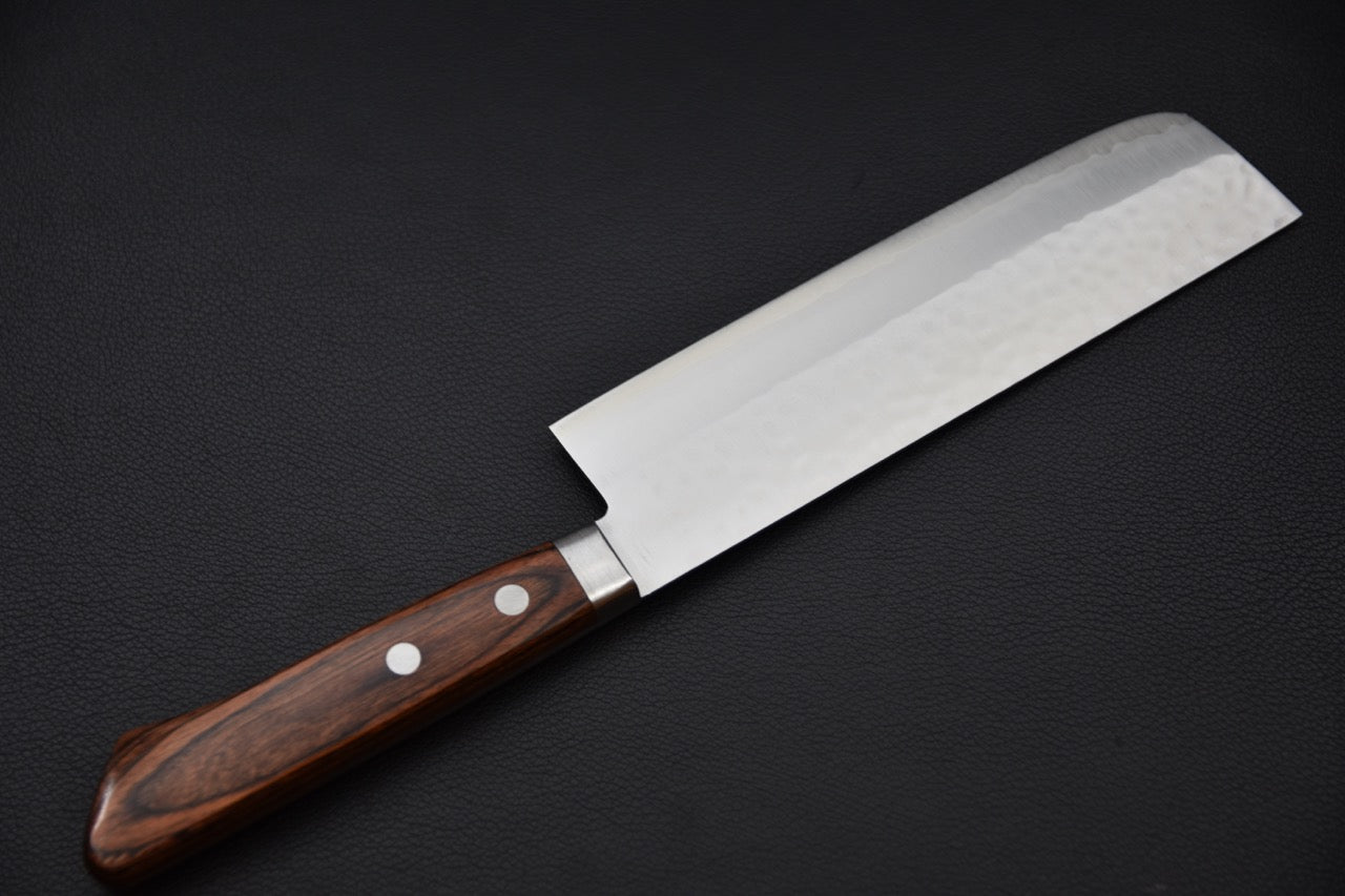 profil couteau japonais nakiri manche imitation acajou deux rivets