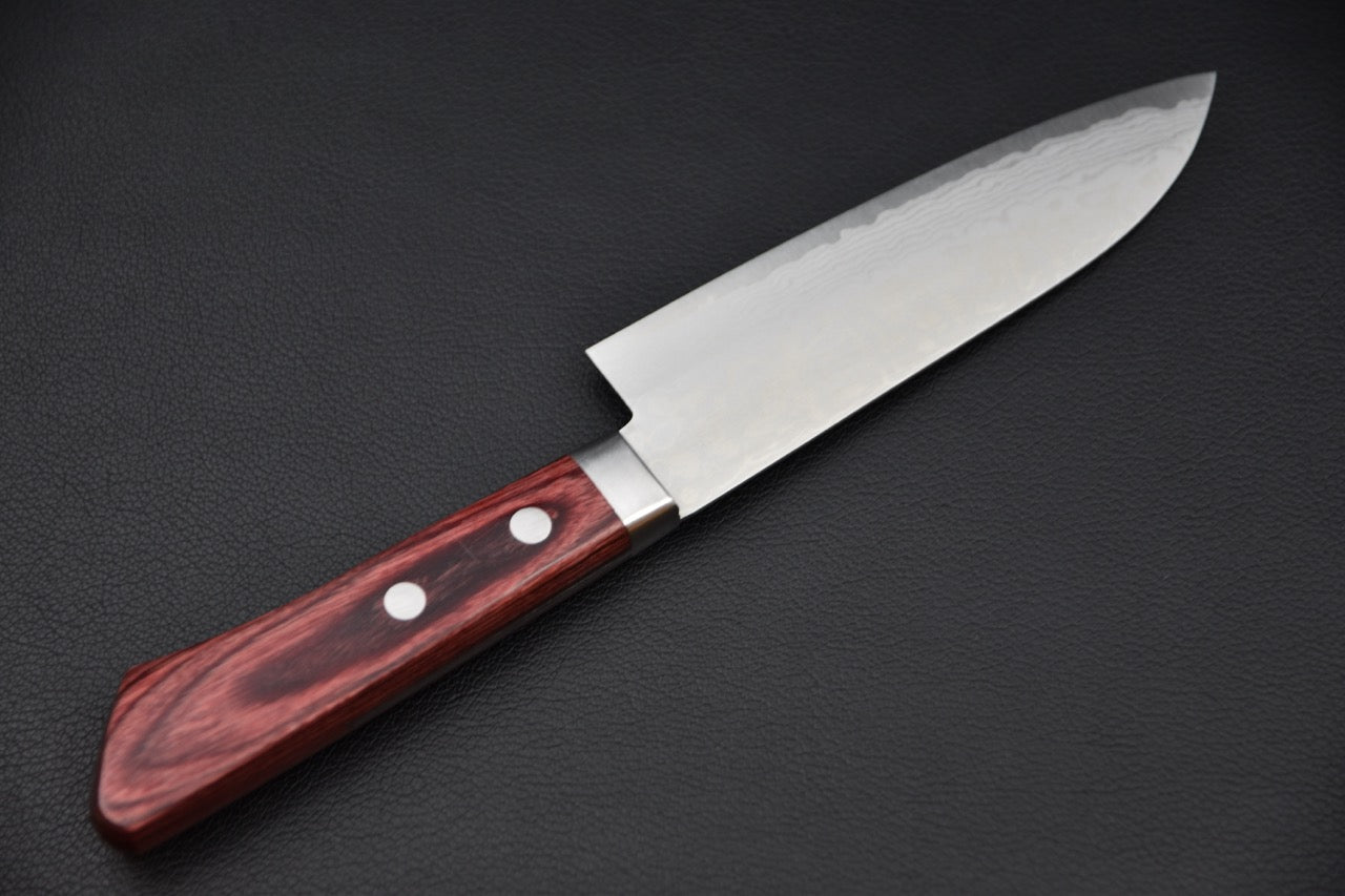 Profil de lame du couteau japonais santoku Hitohira NM V10 130mm