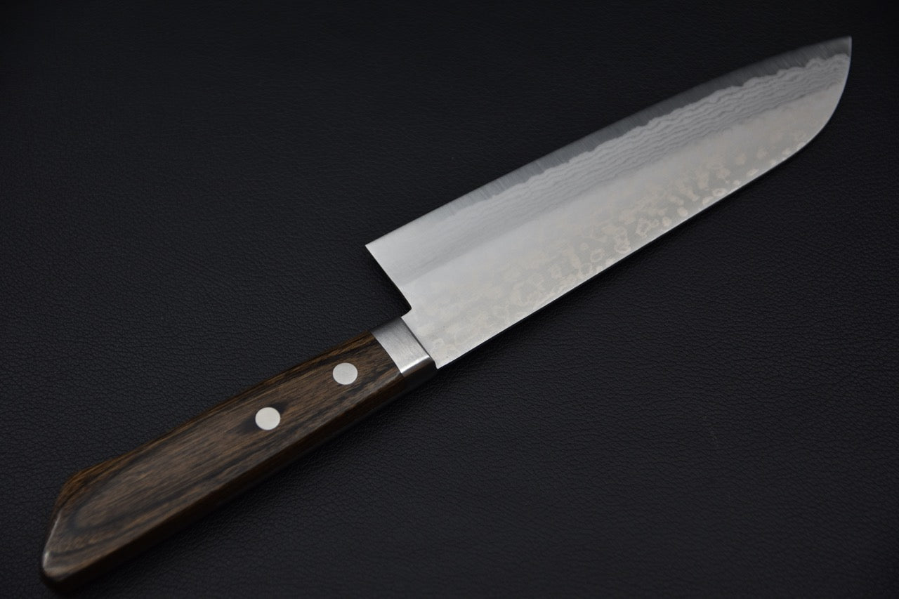 Hitohira NM V10 Damascus Santoku 170mm Pakka
