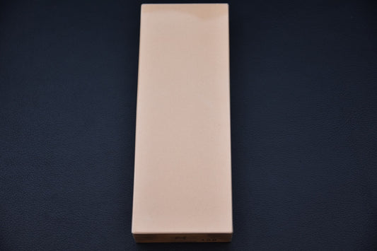 Pierre à aiguiser Hitohira No.02 #400 vue de dessus – ton ocre clair uniforme
