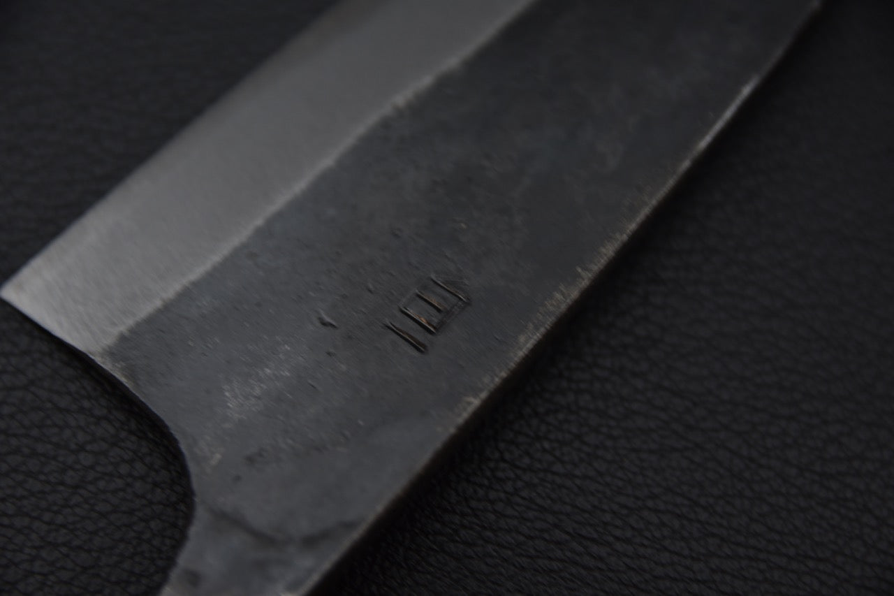 Hitohira Onihiro White #1 Gyuto forgé main 135mm, acier carbone Shirogami, manche en magnolia D