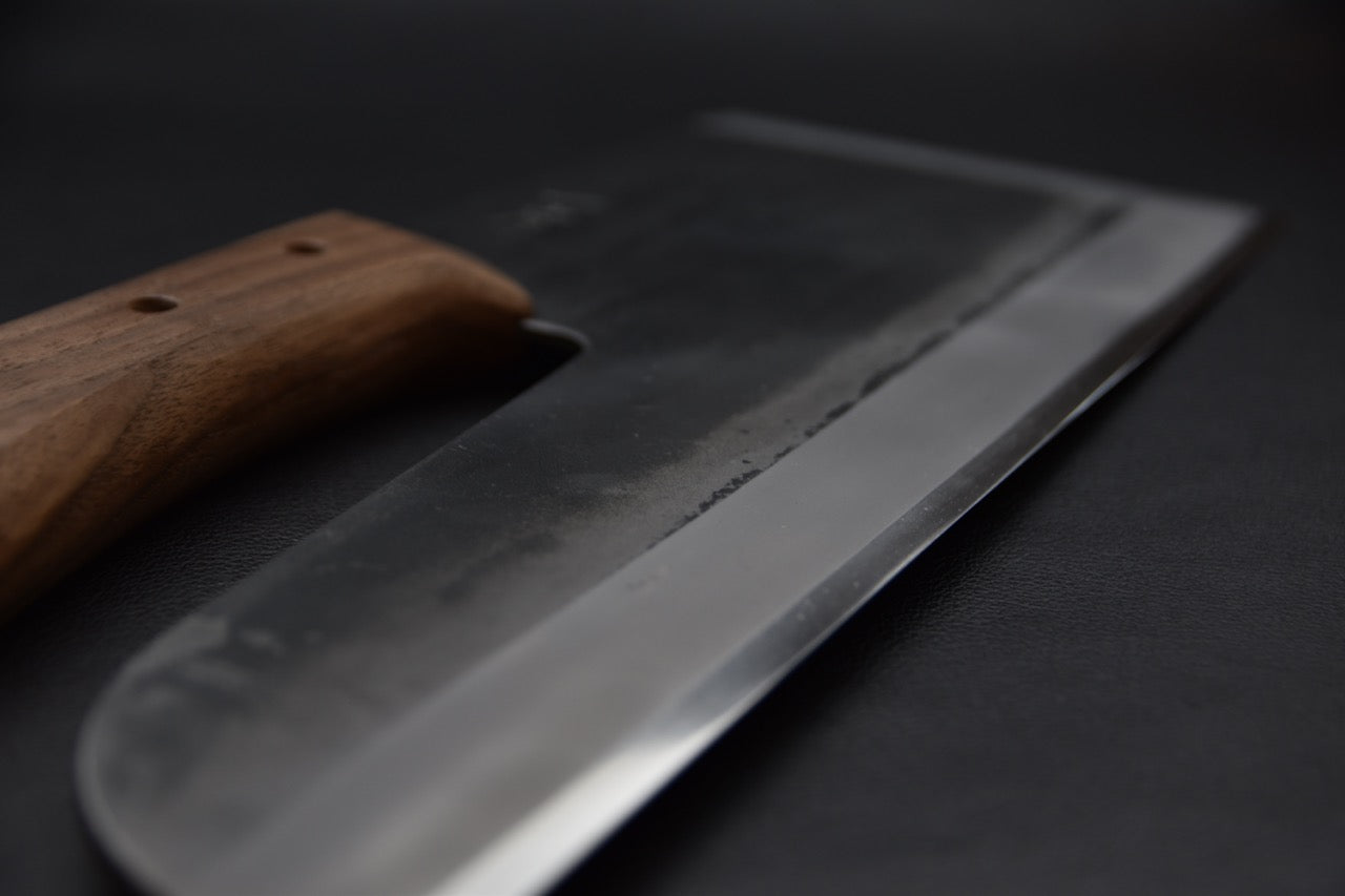  couteau japonais pour nouilles soba avec lame large et haute en acier carbone