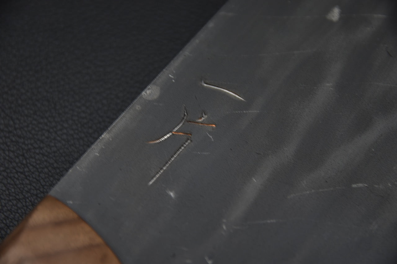  couteau japonais lame rectiligne tranchant poli acier carbone blanc #2