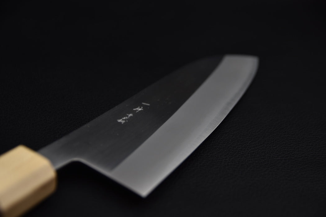 Hitohira TD Aogami #2 Stainless Clad Migaki Santoku 165mm Noyer