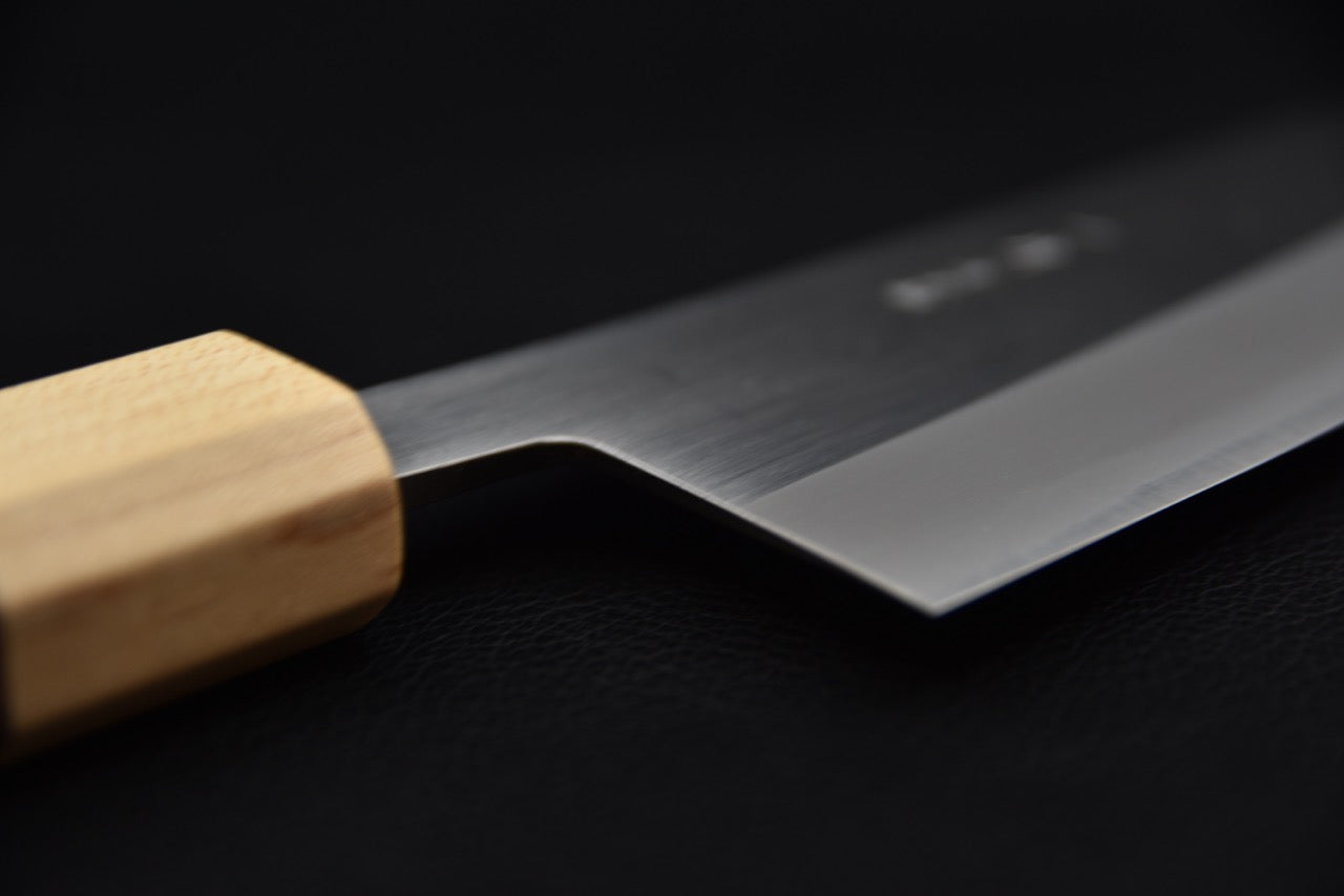 Hitohira TD Aogami #2 Stainless Clad Migaki Santoku 165mm Noyer