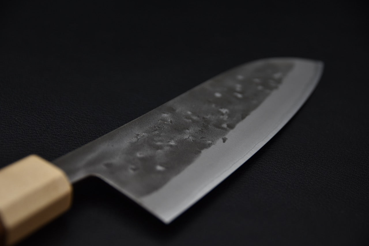 Hitohira TD Aogami #2 Stainless Clad Nashiji Santoku 165mm Walnut