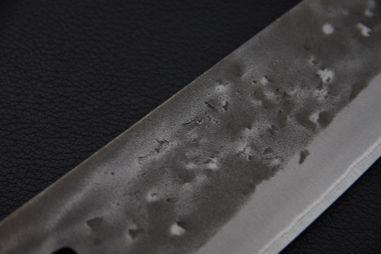 Hitohira TD Aogami #2 Stainless Clad Nashiji Santoku 165mm Noyer