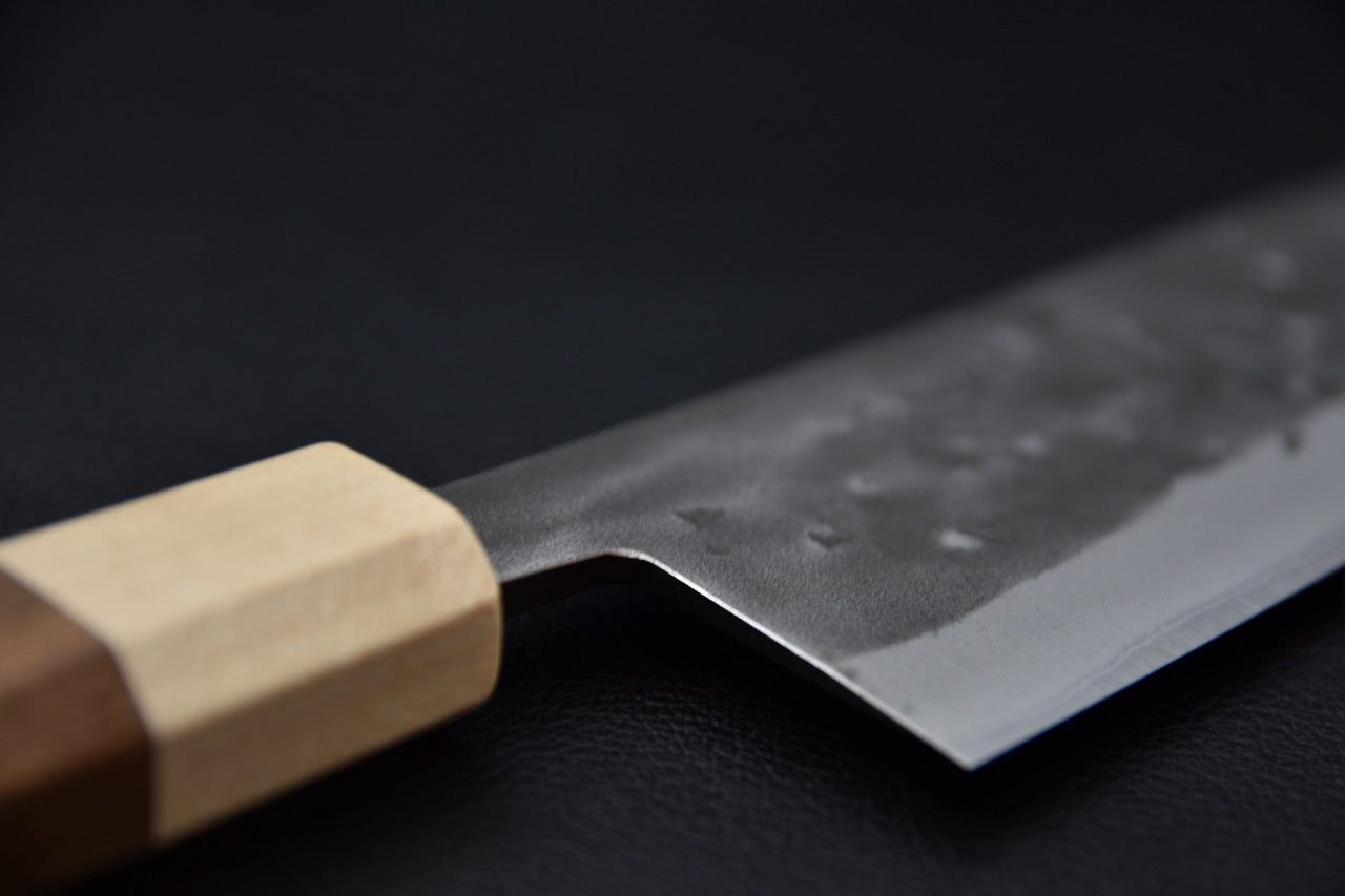 Hitohira TD Aogami #2 Stainless Clad Nashiji Santoku 165mm Noyer