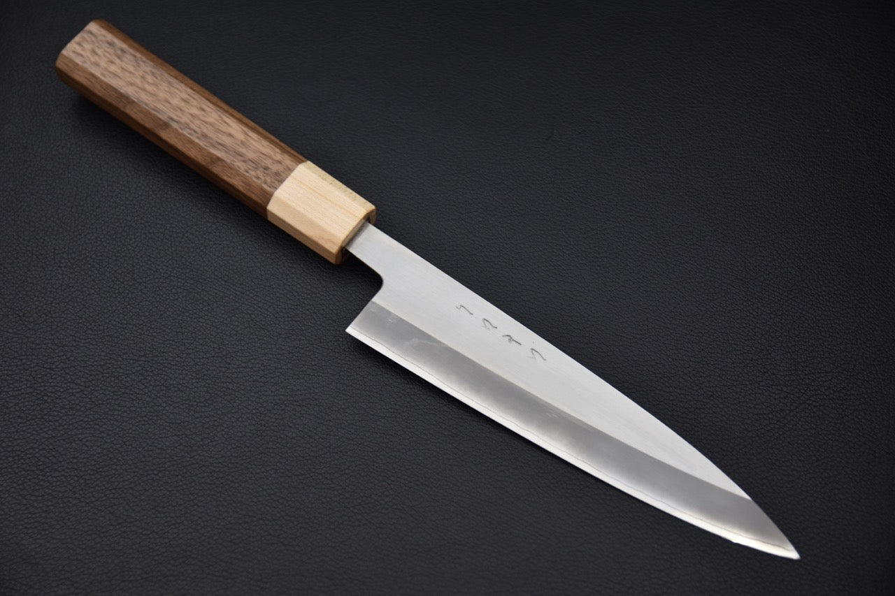 Couteau japonais Gyuto Hitohira TD 165mm en acier SLD finition migaki avec manche en noyer