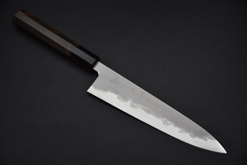 Hitohira Tanaka Izo Aogami #1 Gyuto 210mm Ziricote Handle